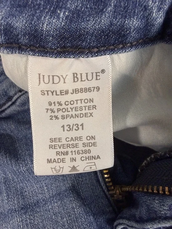 Judy Blue Medium Light Blue High Rise Skinny Fit Stretch Denim Jeans 13/31 - Picture 6 of 13
